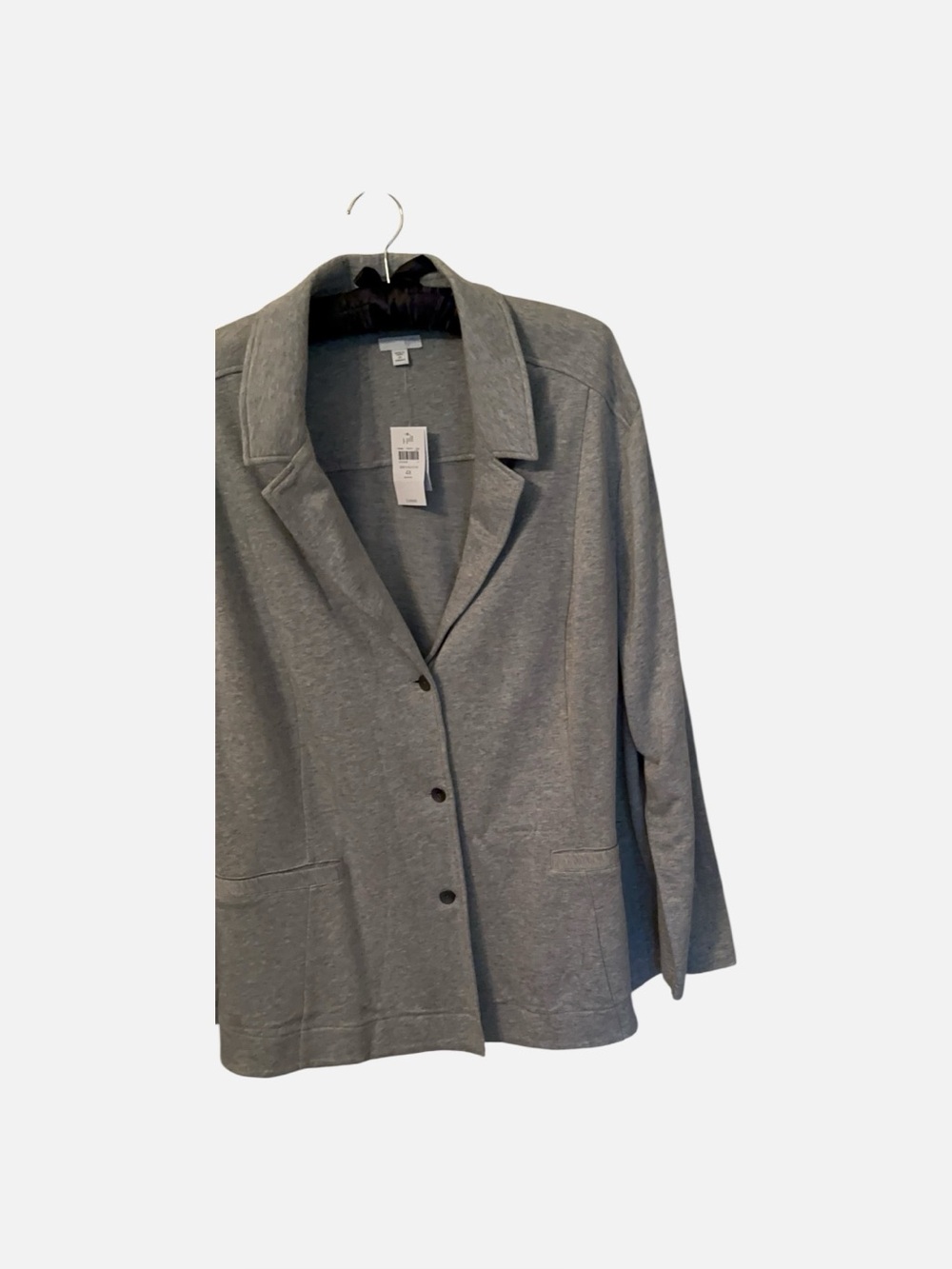 J. Jill , size 4x, grey jacket, extra long.  Perfect for Fall.